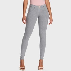 NWOT Freddy WR.UP® Fashion Melange Grey Low Rise Full Length Size Large